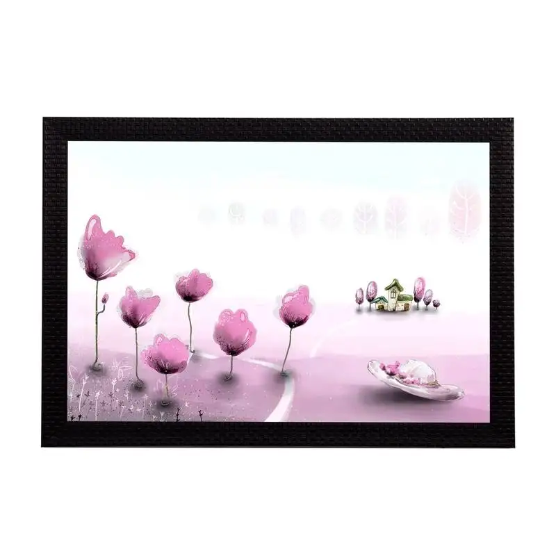 Pink floral satin matt texture uv art painting