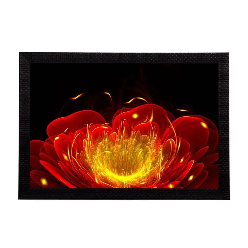 Neon flower satin matt texture uv art painting
