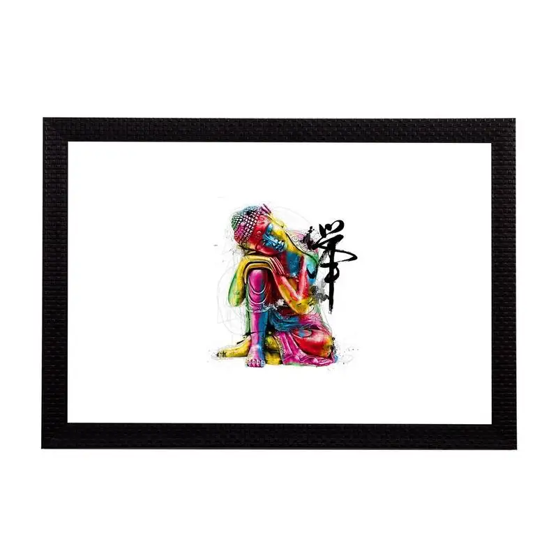 Colorful lord buddha satin matt texture uv art painting