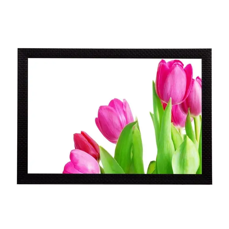 Floral pink satin matt texture uv art painting