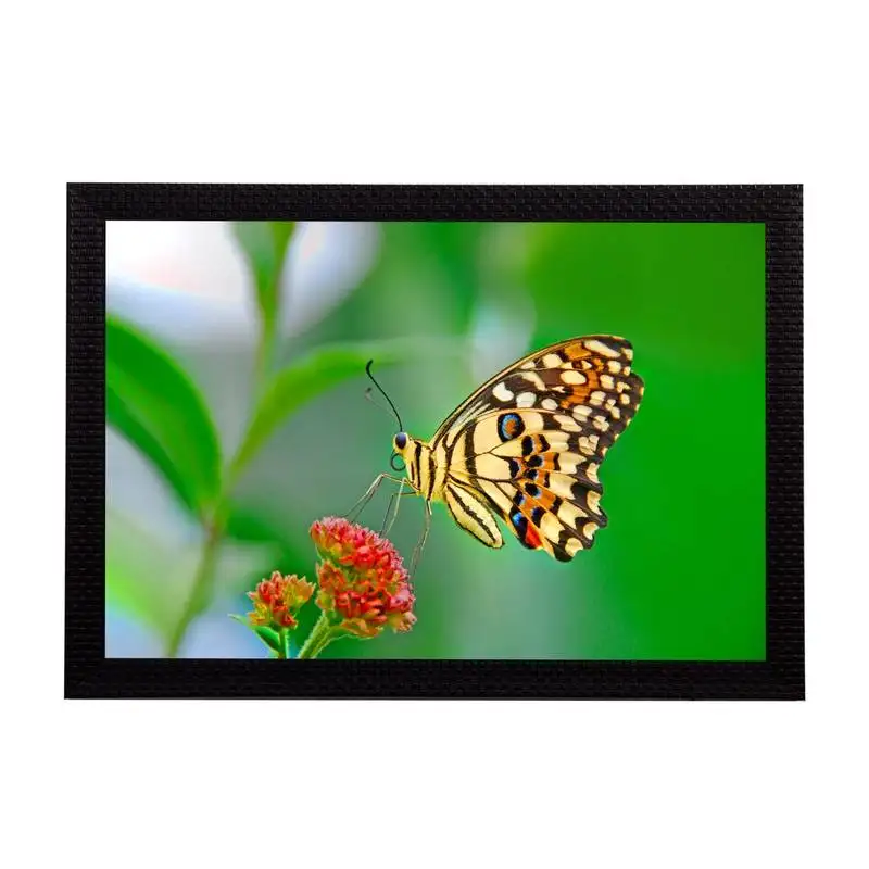 Flower & butterfly satin matt texture uv art painting