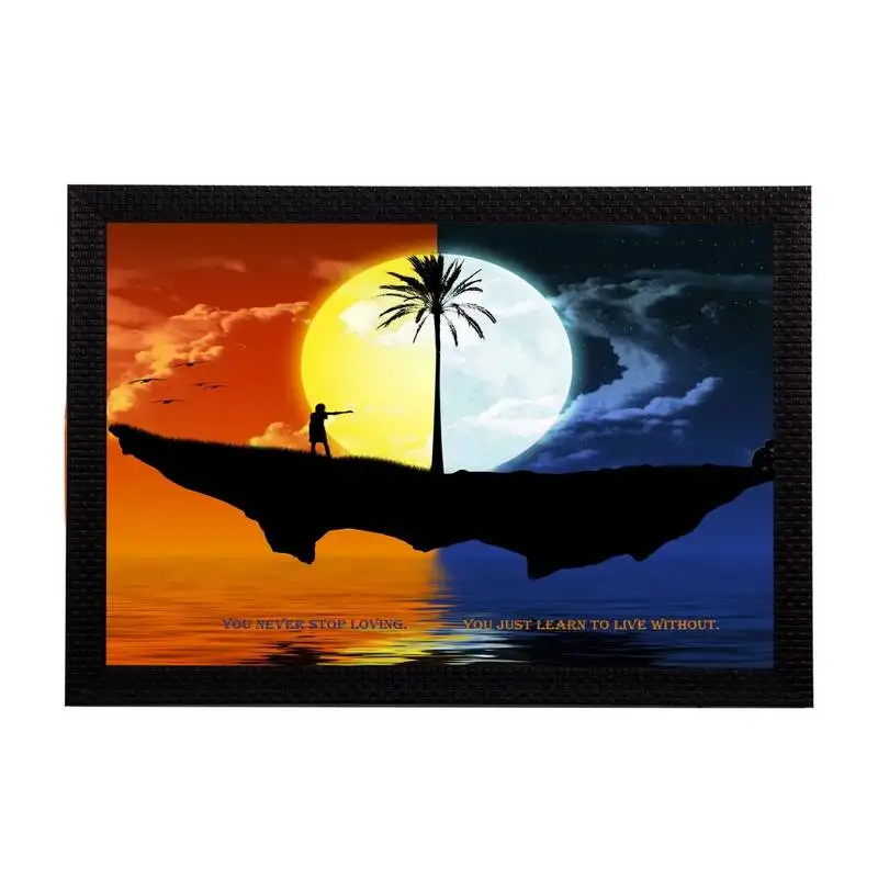 Sunset & night satin matt texture uv art painting