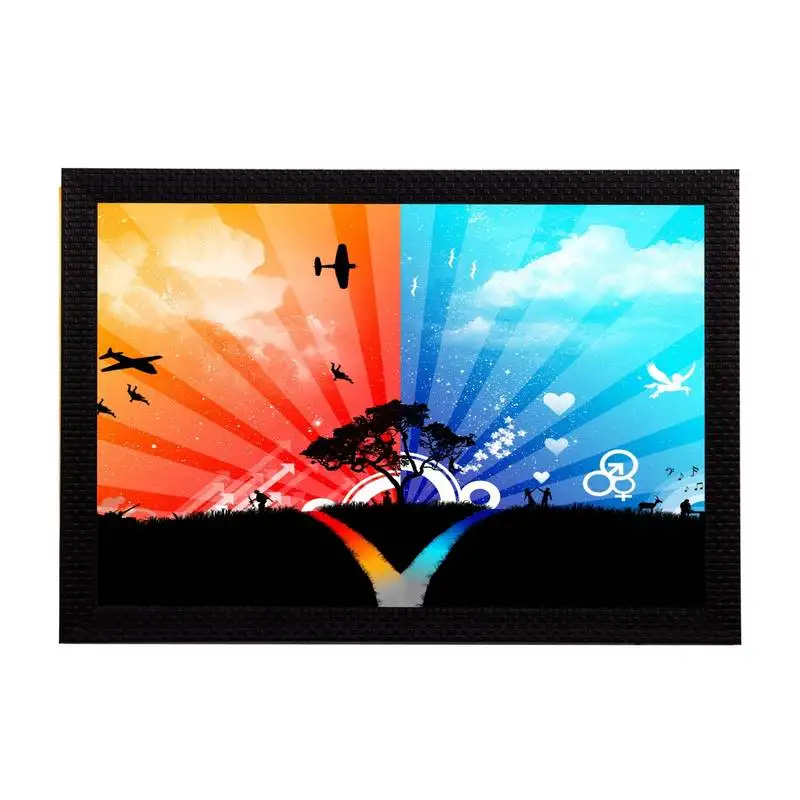 Tree & birds satin matt texture uv art painting