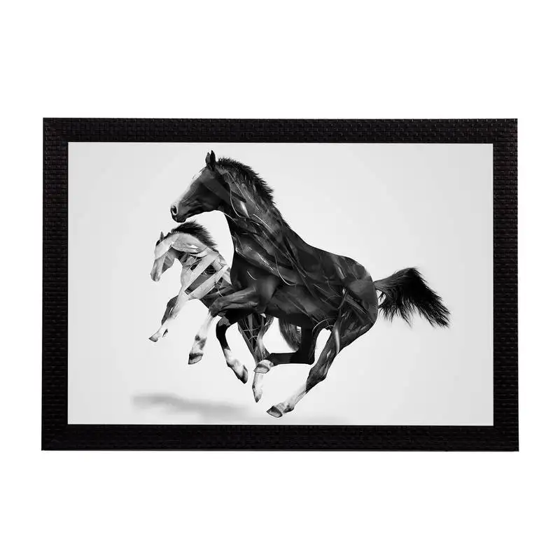 Horses satin matt texture uv art painting