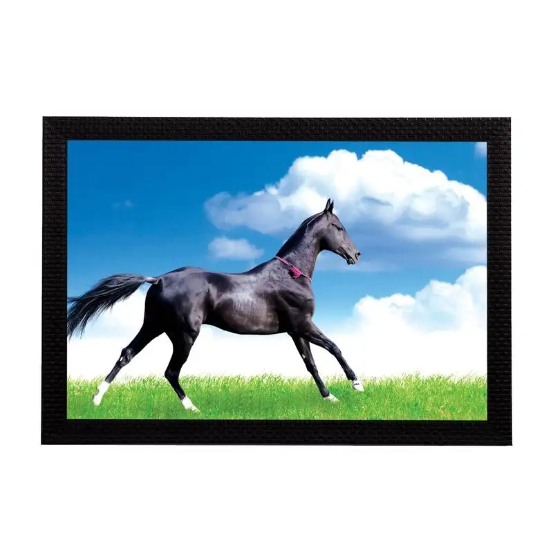 Black horse satin matt texture uv art painting