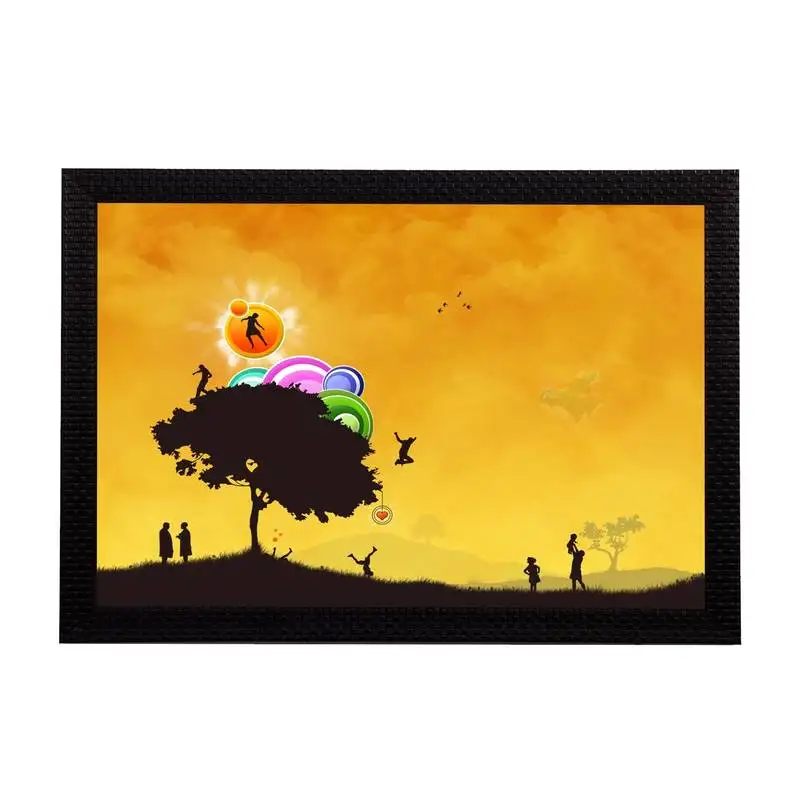 Playful evening satin matt texture uv art painting