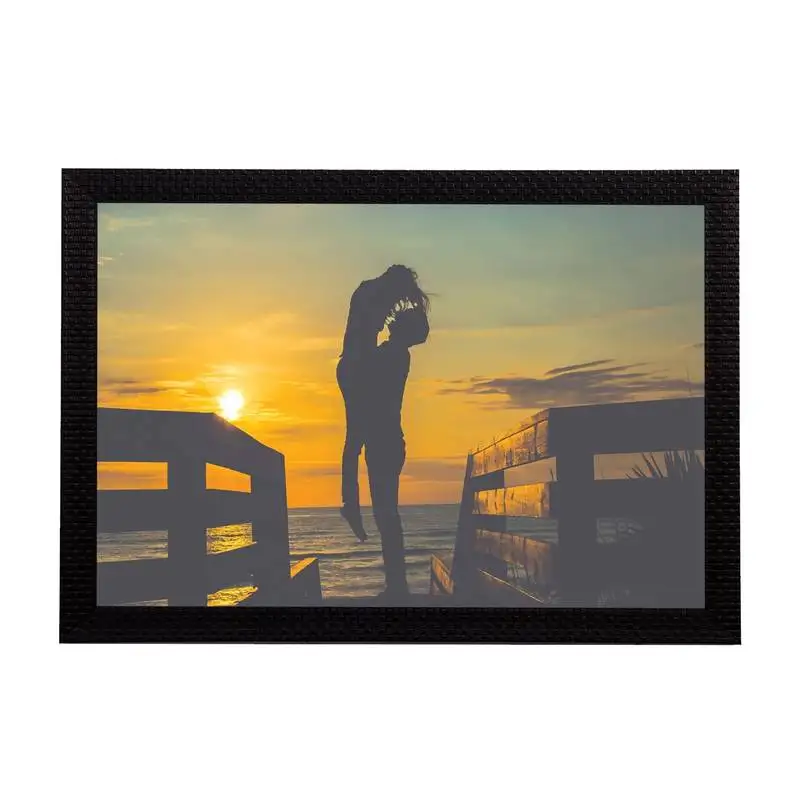 Sunset love satin matt texture uv art painting