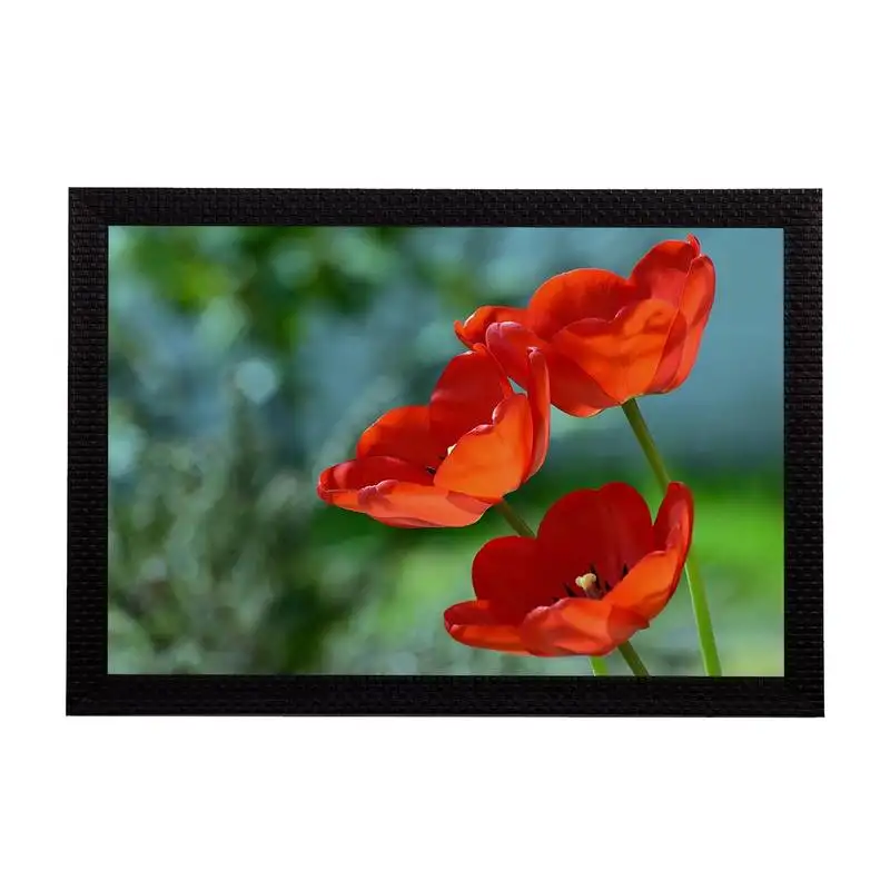 Red floral satin matt texture uv art painting