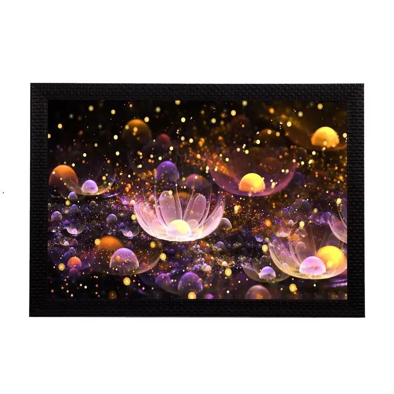 Glittering floral satin matt texture uv art painting