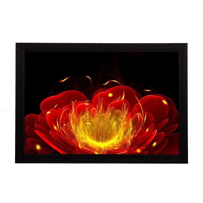 Glowing flower satin matt texture uv art painting