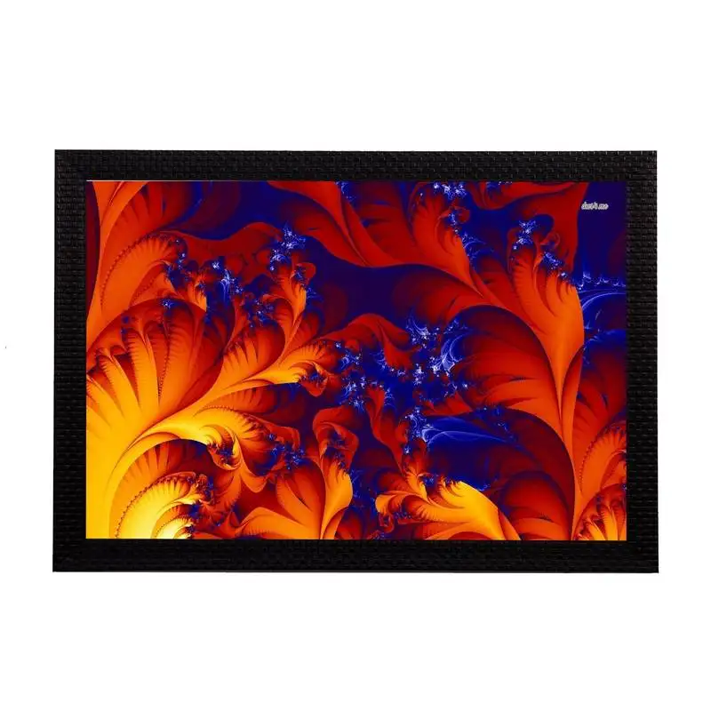 Orange abstract satin matt texture uv art painting