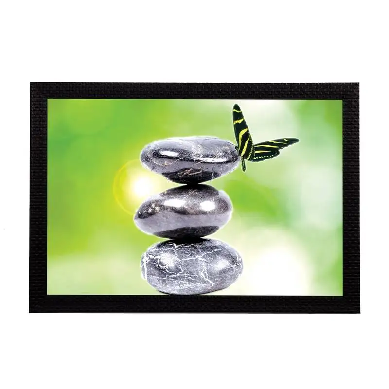 Stone & butterfly satin matt texture uv art painting