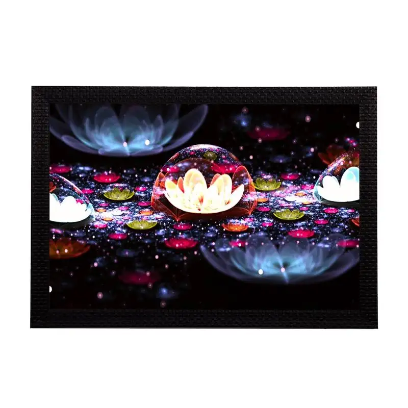 Floral neon satin matt texture uv art painting