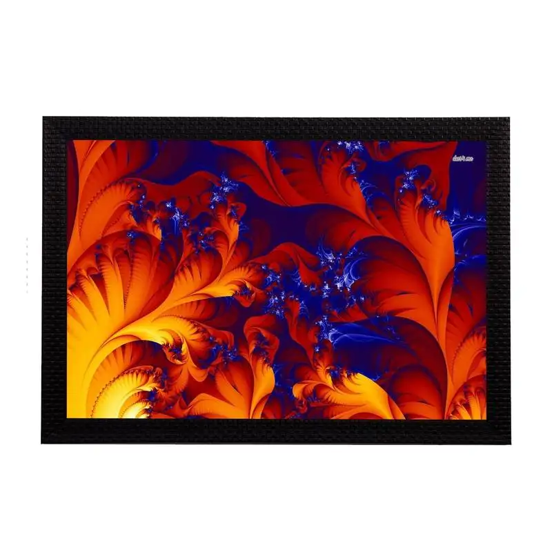 Abstract orange satin matt texture uv art painting