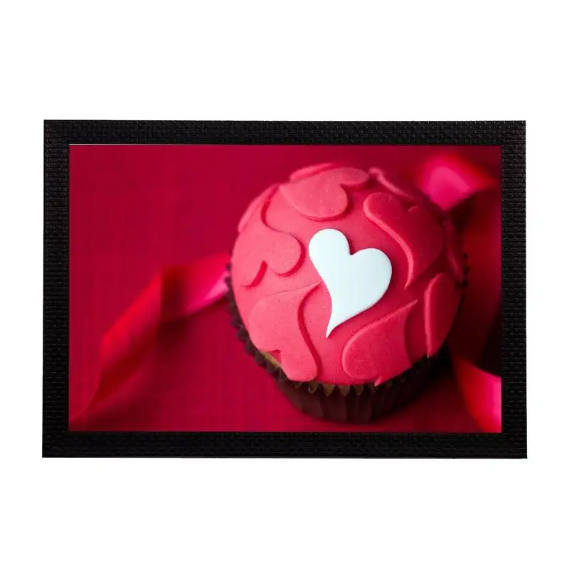 Pink hearts satin matt texture uv art painting