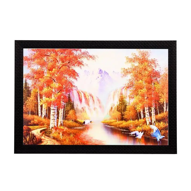 Spring view satin matt texture uv art painting