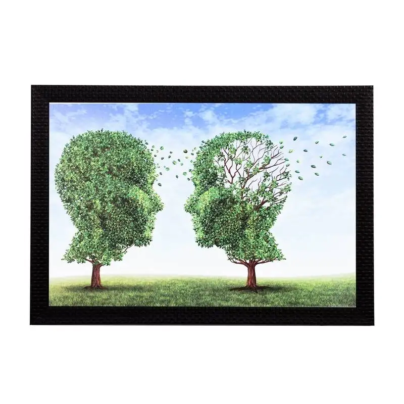 Face in a tree satin matt texture uv art painting