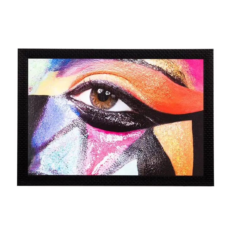 Expressive eye satin matt texture uv art painting