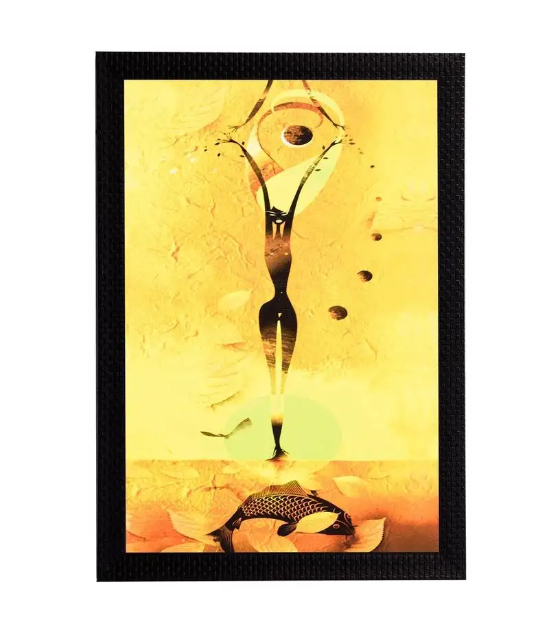 Woman abstract satin matt texture uv art painting