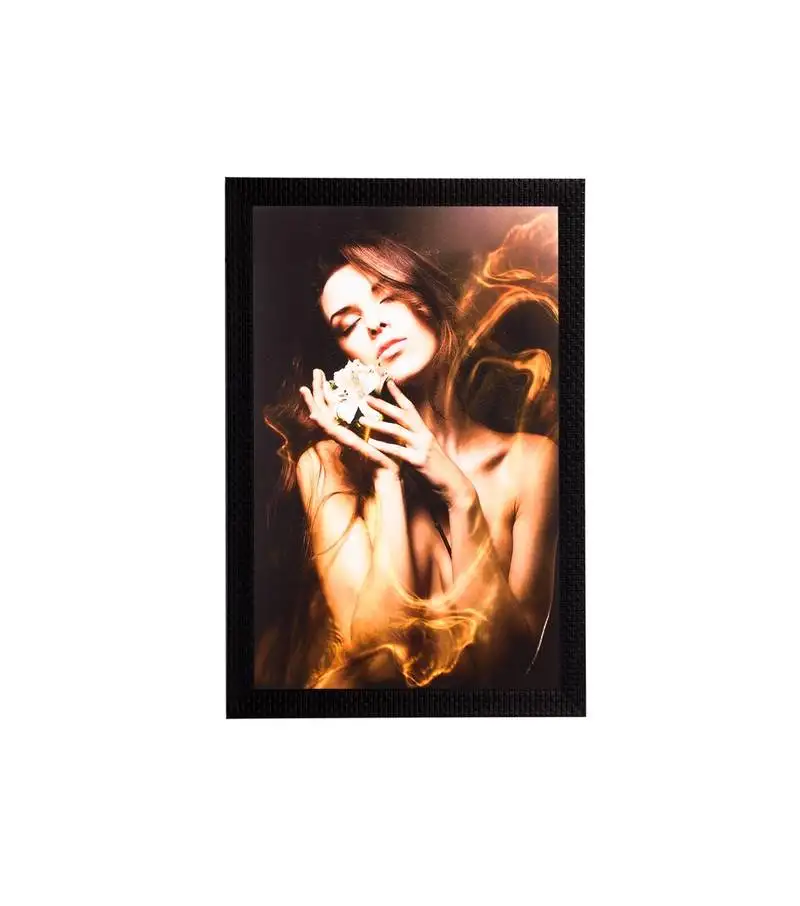 Girl beauty satin matt texture uv art painting