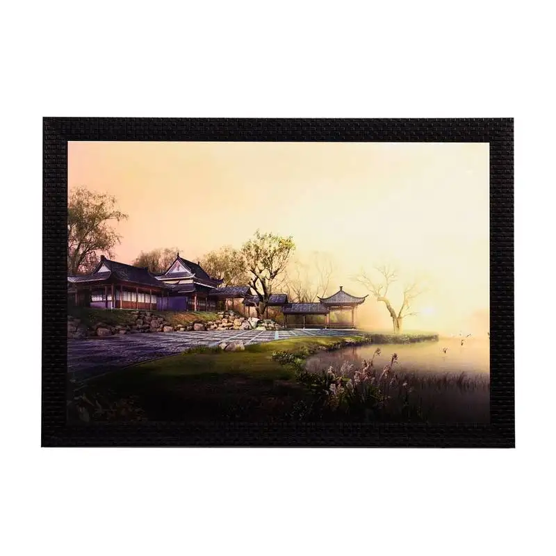 Wood house satin matt texture uv art painting