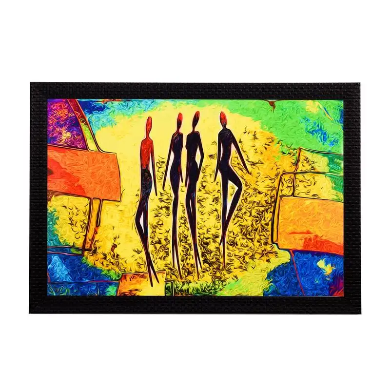 Abstract figurine satin matt texture uv art painting