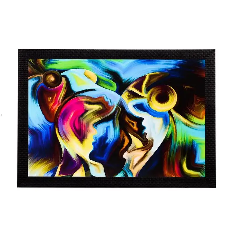 Abstract figure satin matt texture uv art painting