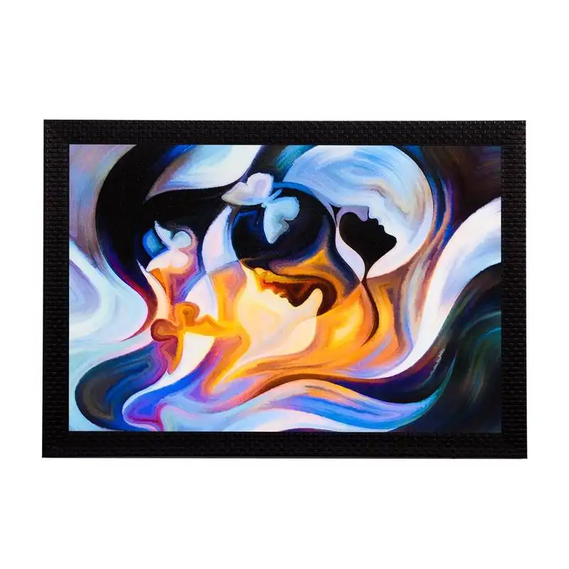 Abstract multi colored satin matt texture uv art painting