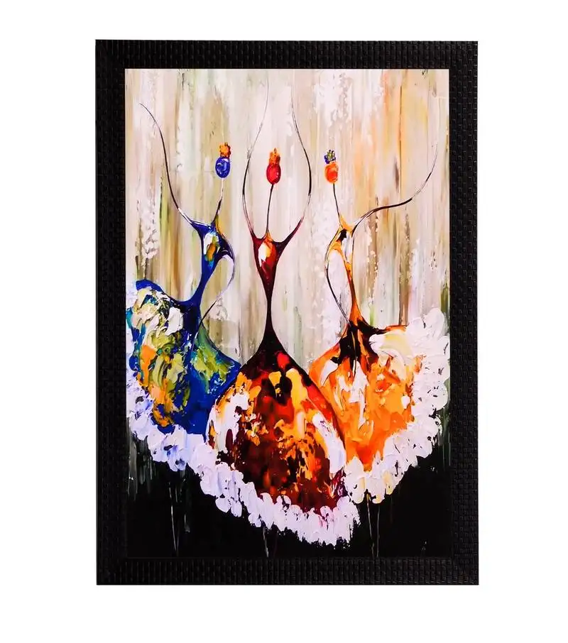 Dancing figurine satin matt texture uv art painting