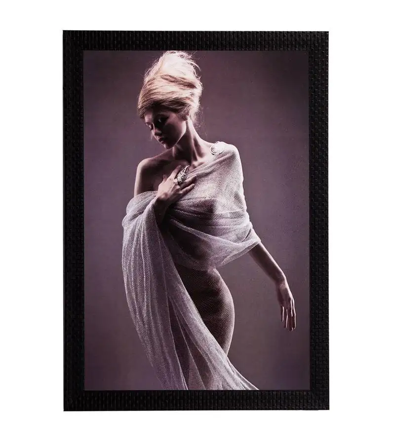 Silent woman satin matt texture uv art painting