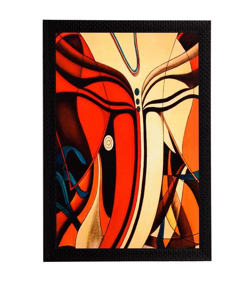 Abstract lord ganesha face satin matt texture uv art painting