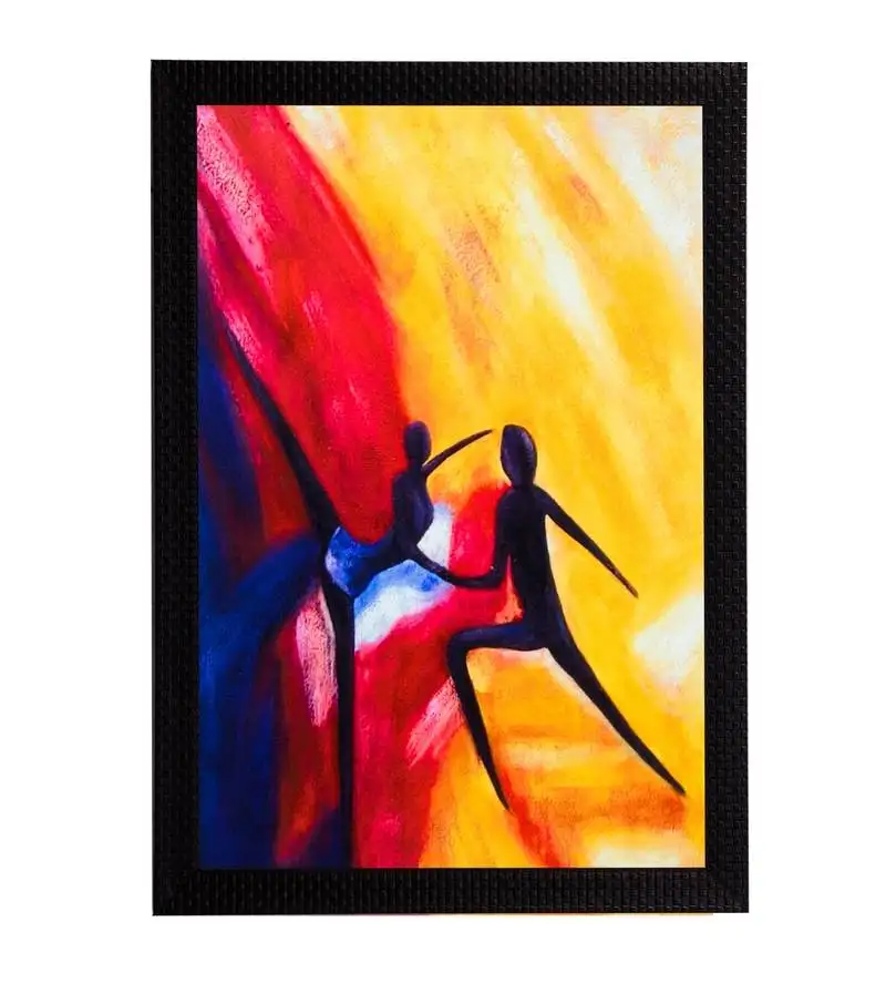 Colorful dancing figurine satin matt texture uv art painting