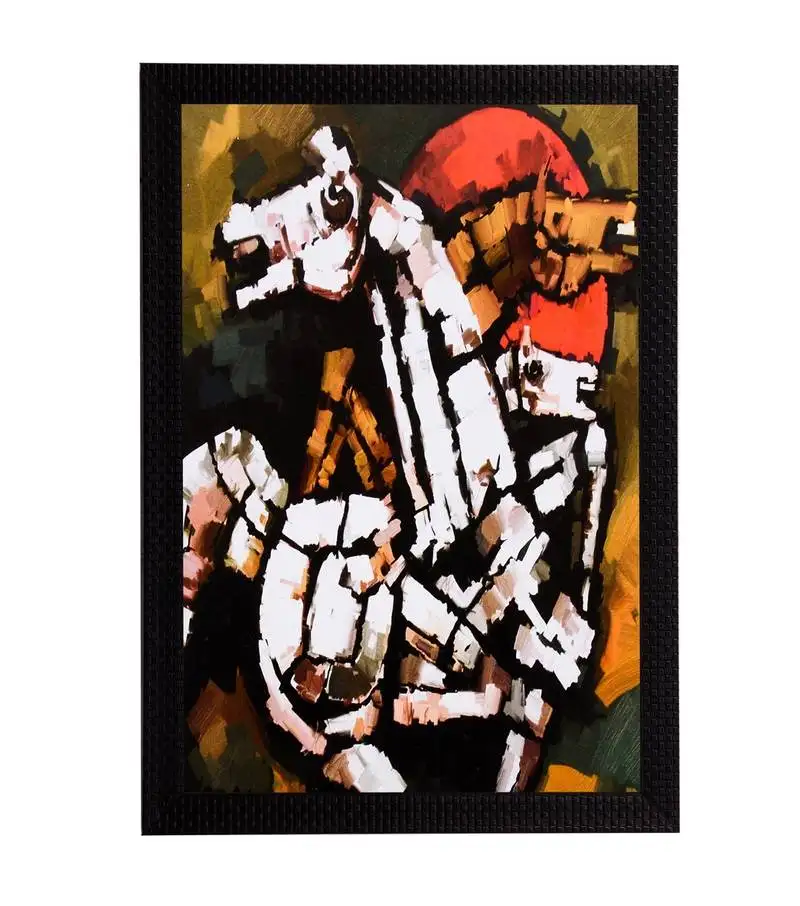 Horses abstract satin matt texture uv art painting