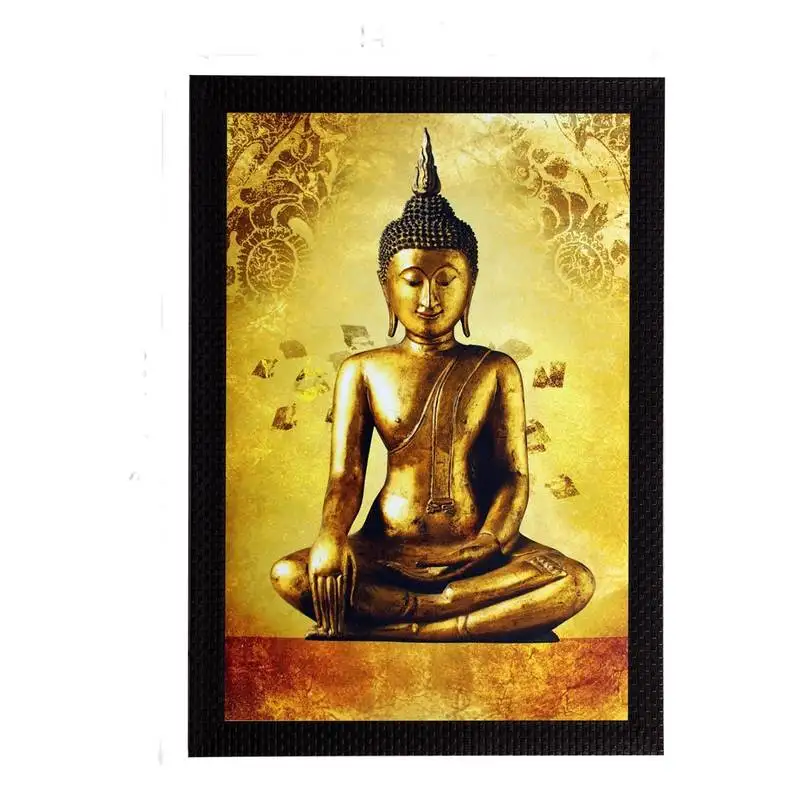 Meditating beautiful buddha satin matt texture uv art painting