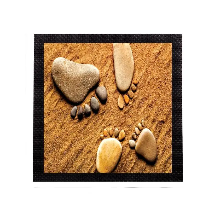 Foot print satin matt texture uv art painting