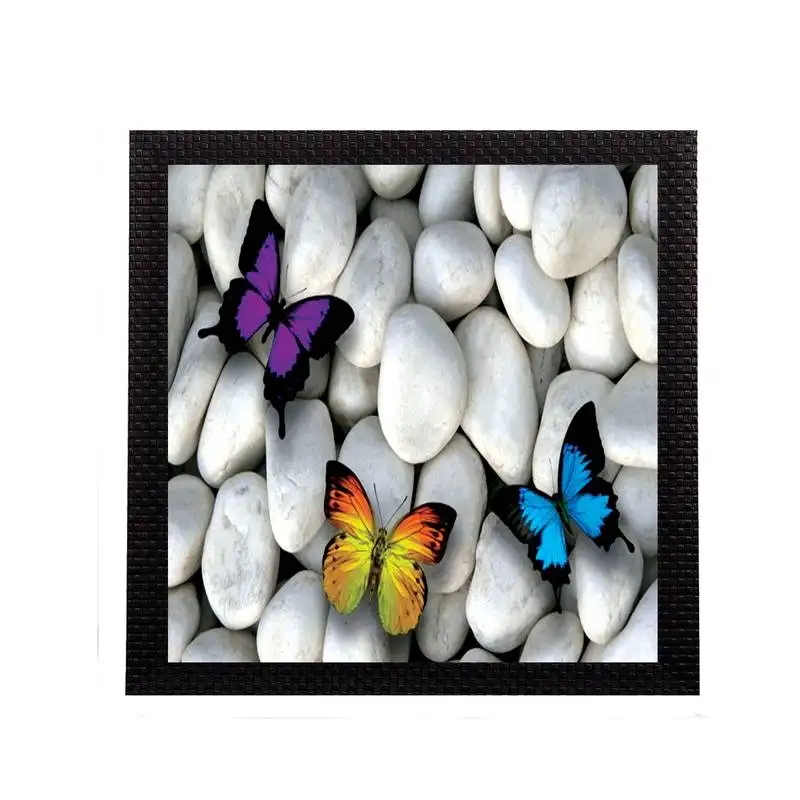 Butterfly on stones satin matt texture uv art painting