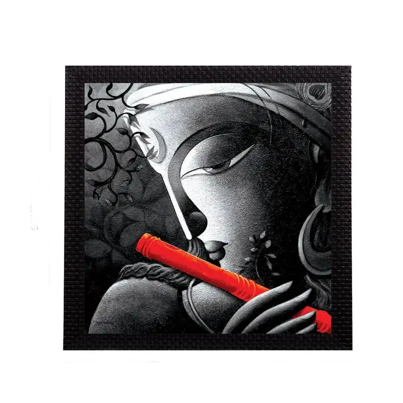 Almighty lord krishna satin matt texture uv art painting