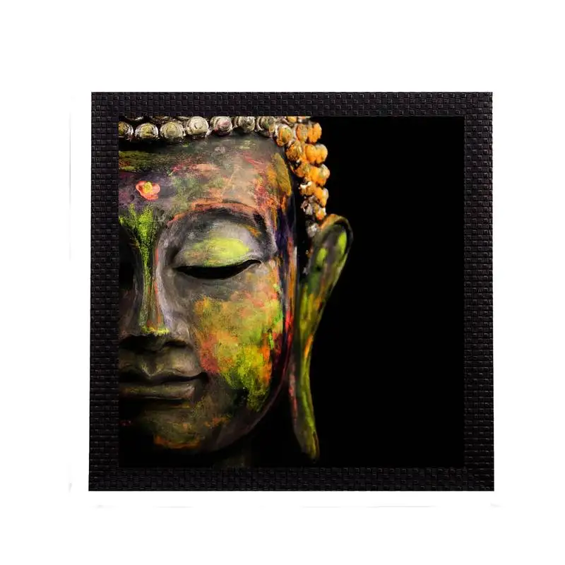 Enlightening lord buddha satin matt texture uv art painting