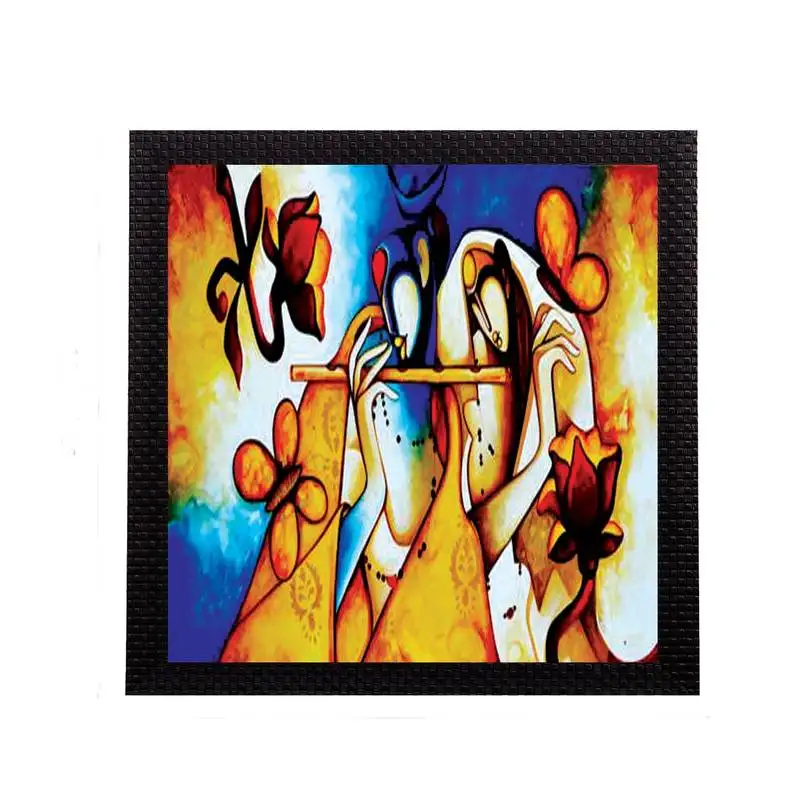 Great lord krishna radha satin matt texture uv art painting