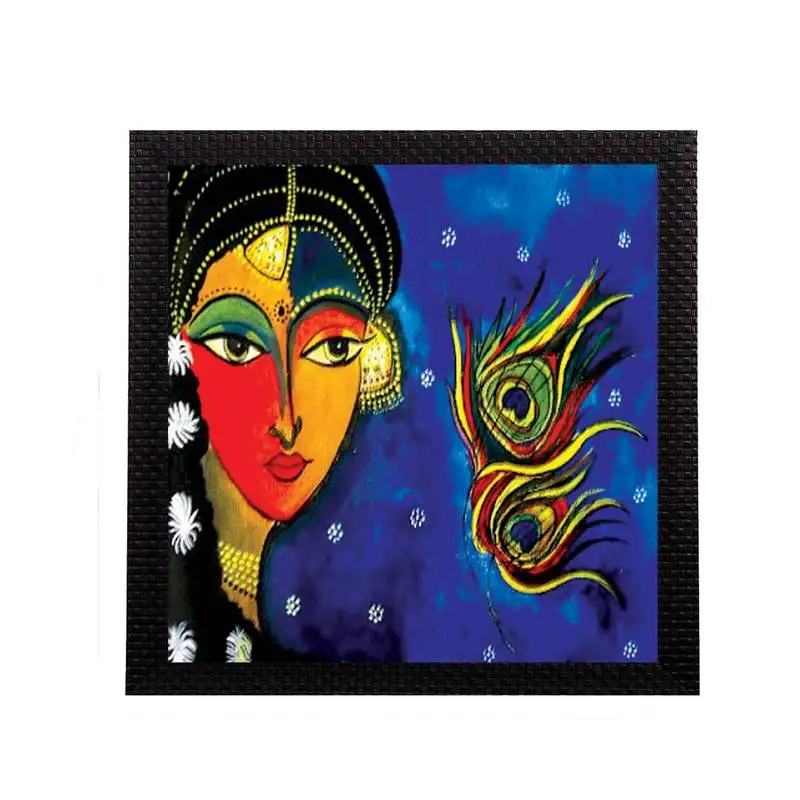 Beautiful radha satin matt texture uv art painting