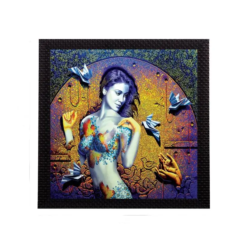 Artistic lady satin matt texture uv art painting