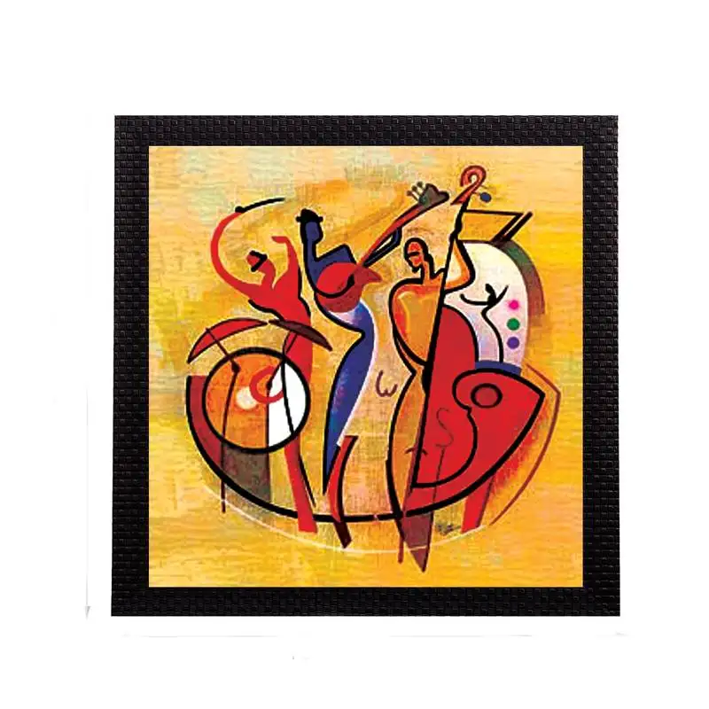 Modern art with human figurine satin matt texture uv art painting