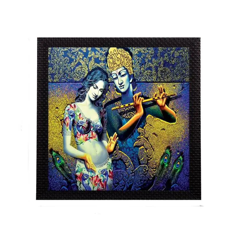Divine krishna radha satin matt texture uv art painting