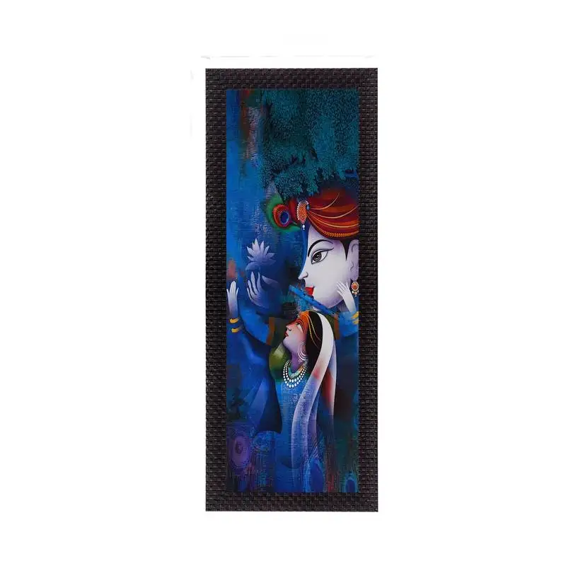 Lord krishna radha satin matt texture uv art painting