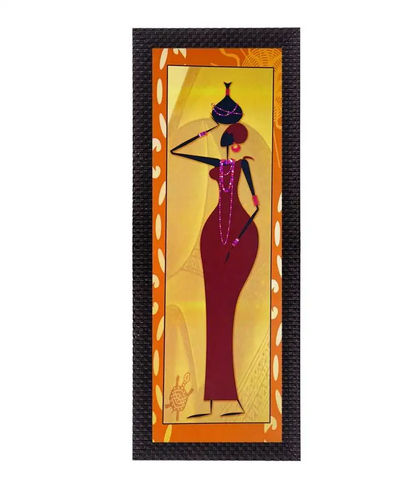 Posing woman satin matt texture uv art painting