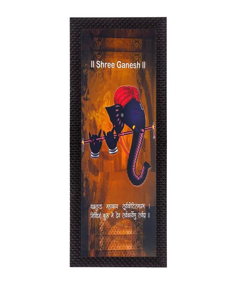 Face of ganesha satin matt texture uv art painting