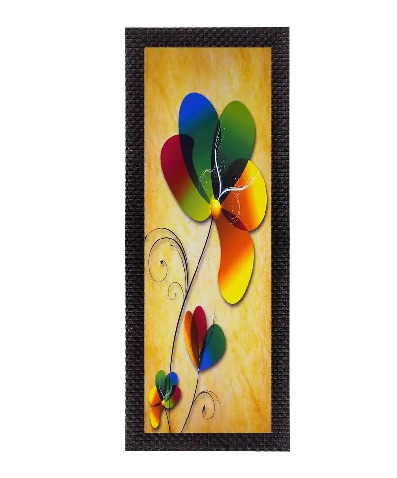 Colorful flower satin matt texture uv art painting