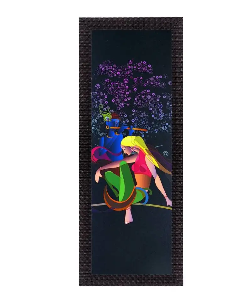 Lordess radha krishna satin matt texture uv art painting