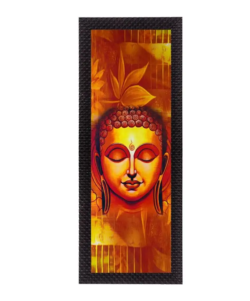 Face of lord buddha satin matt texture uv art painting