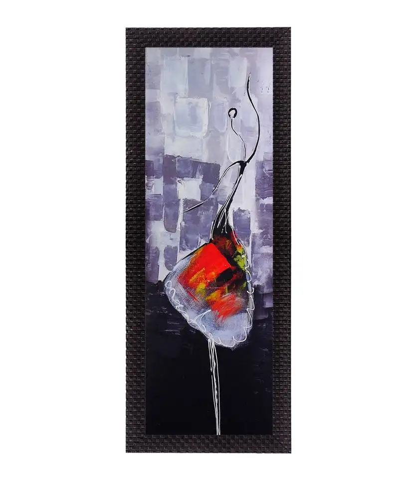 Colorful dancing girl satin matt texture uv art painting